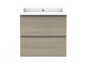 Posh Domaine All-Drawer Twin 600mm Wall Hung Vanity Cast Marble Top