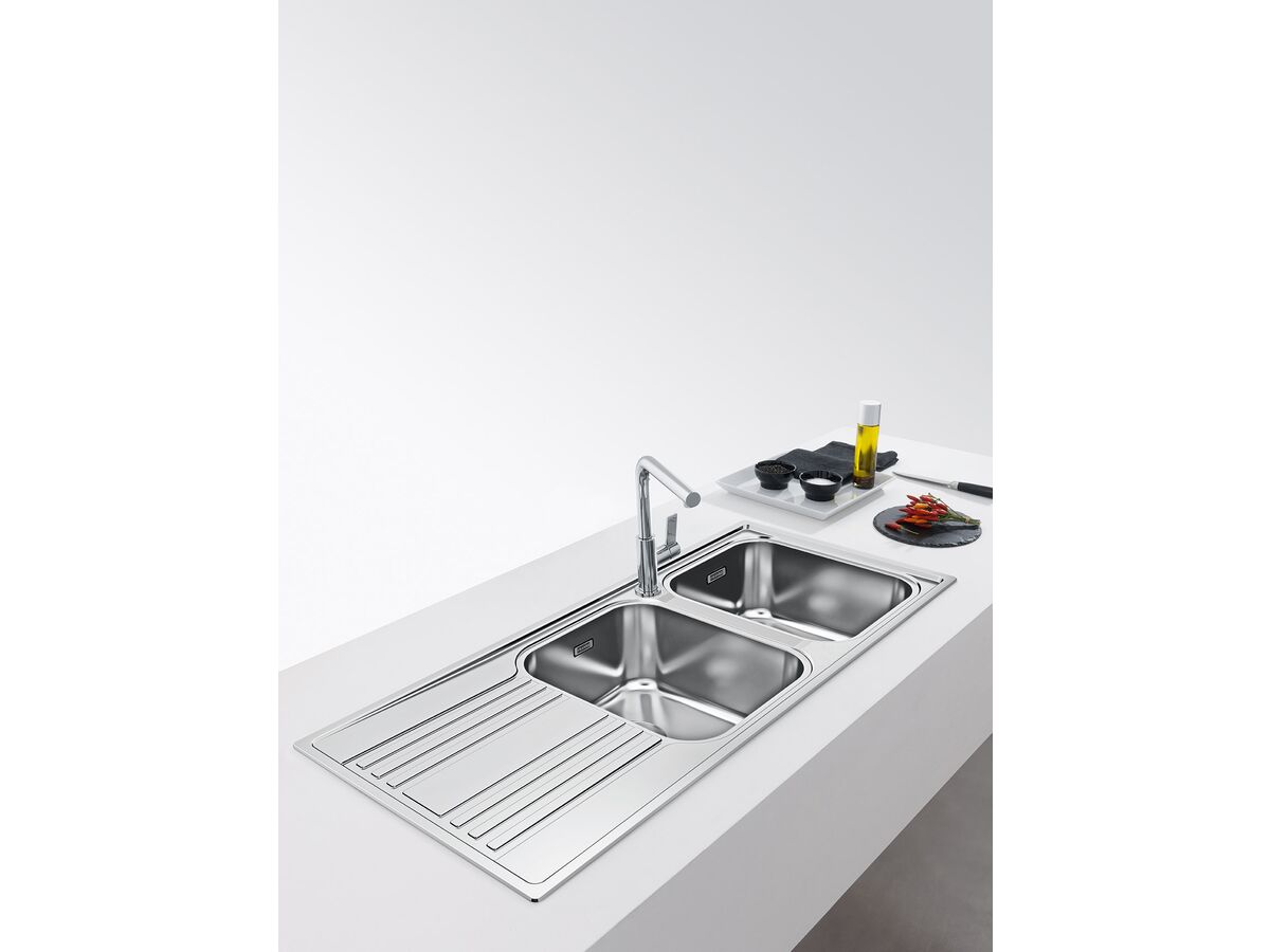 Franke Rapid RPX621 Double Bowl Inset Sink Only Right Hand BowlsLeft