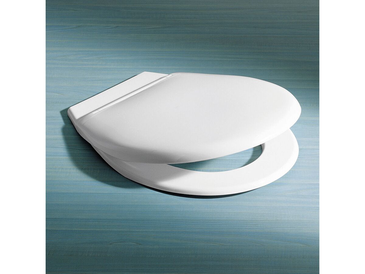 Caroma Uniseat Toilet Seat with Germguard White from Reece
