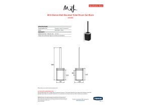 Specification Sheet - Milli Glance Wall Mounted Toilet Brush Set Black