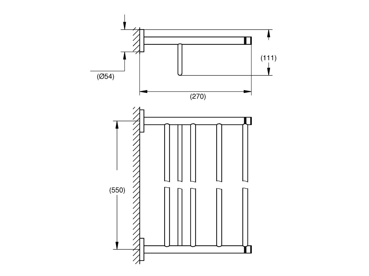 GROHE Essentials Accessories MultiTowel Rack 550mm Chrome from Reece