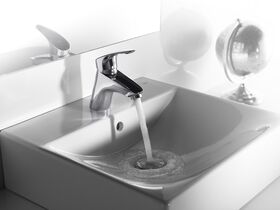 Diverta 470mm Wall/ Above Counter Basin 1 Taphole with Fixing Kit White