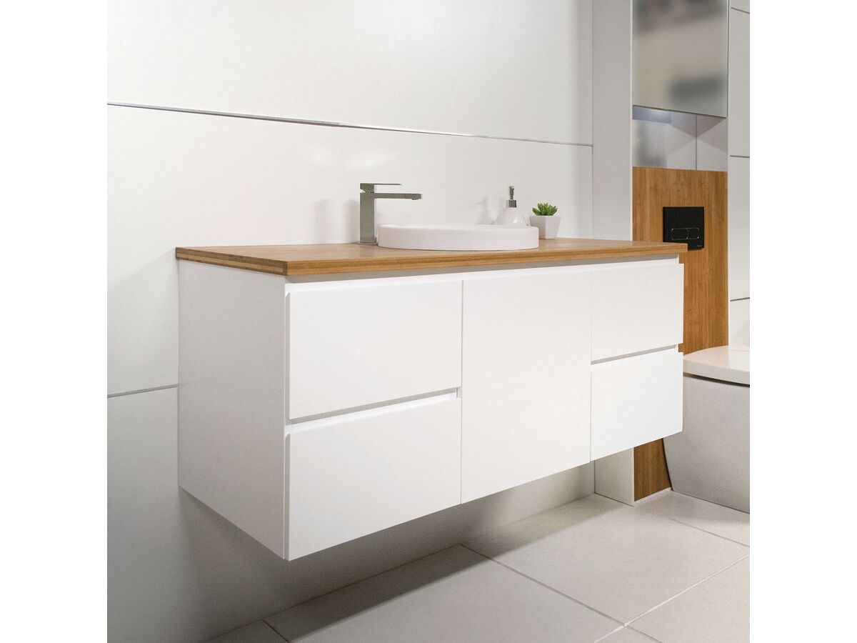 ADP Essence MKII Vanity Unit Centre Wall Hung 1 Door 4 Draws No Basin 1200