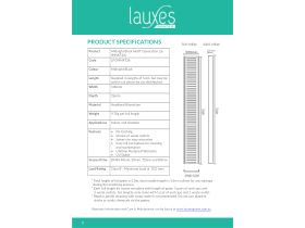 Specification Sheet - Lauxes 5.6 Meter NXT26 Grate Kit Midnight