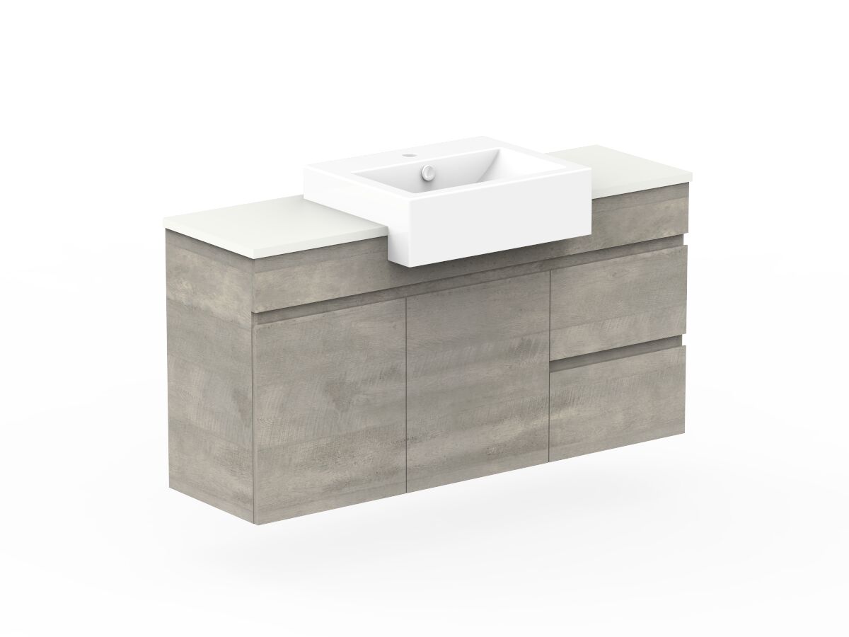 Posh Domaine Semi Recessed Vanity Unit