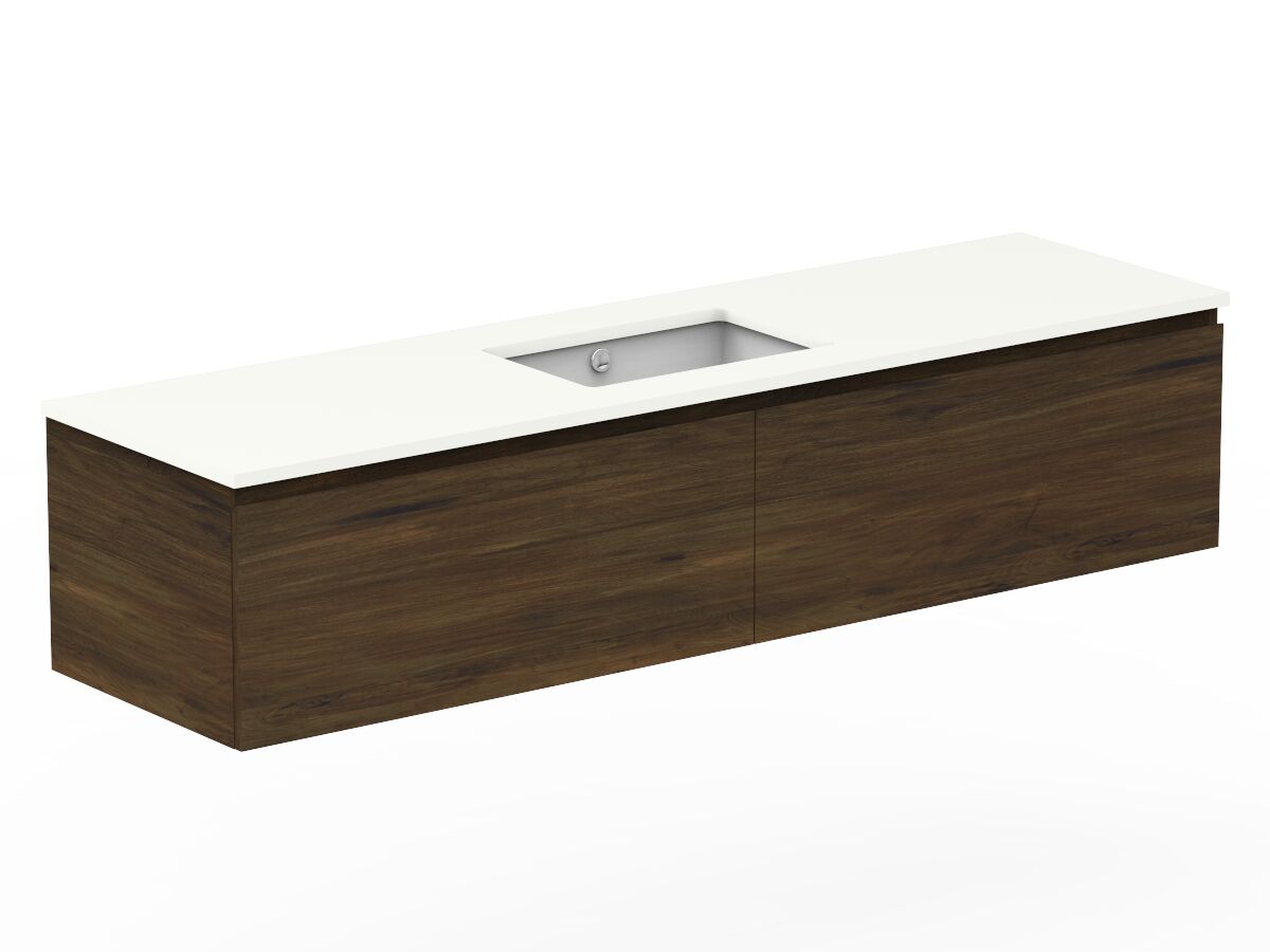 Posh Domaine 1800mm Wall Hung Vanity Unit AllDrawer Single Bowl Friday
