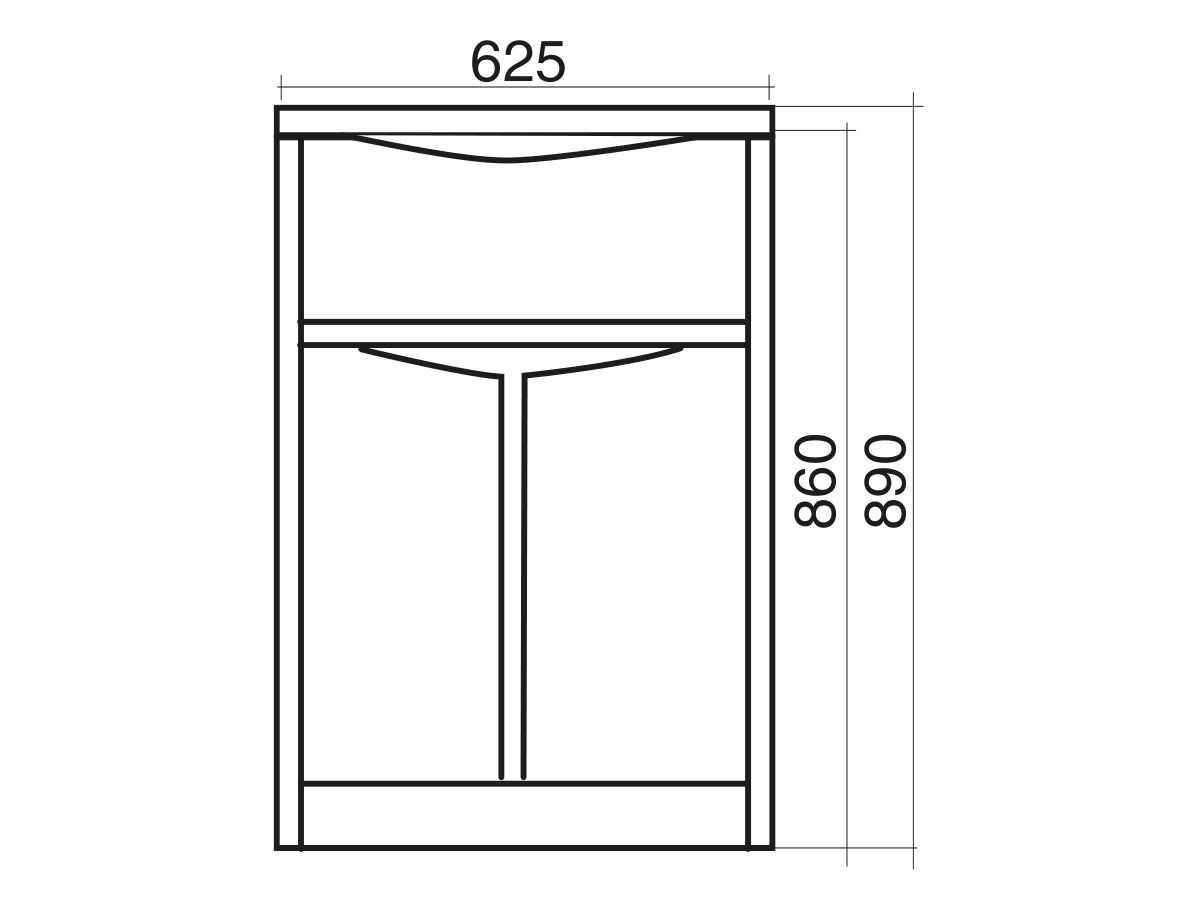 Milena Contour Laundry Trough & 45L Stainless Steel Bowl