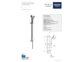 Technical Guide - GROHE Euphoria 110 Massage Rail Shower 3 Function Hard Graphite ( 3 Star )