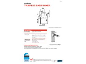 Technical Guide - LAUFEN TwinPlus Basin Mixer Chrome (4 Star)