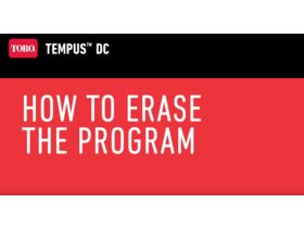 How to erase the program