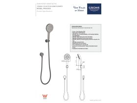 Technical Guide - GROHE Rainshower SmartActive Round Handshower with Elbow Hard Graphite (3 Star)