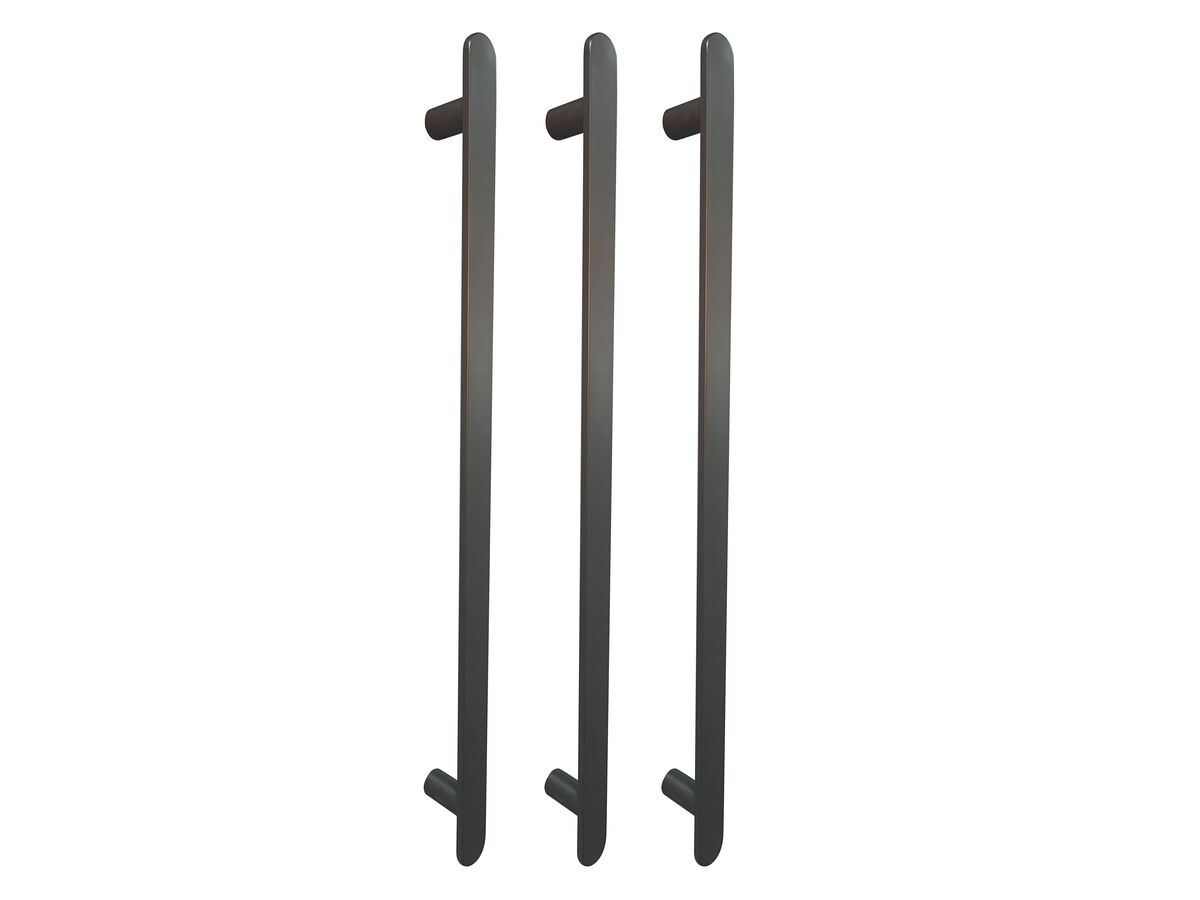 Mizu Soothe Vertical Heated Towel Rail (Triple Pack) Brushed Gunmetal