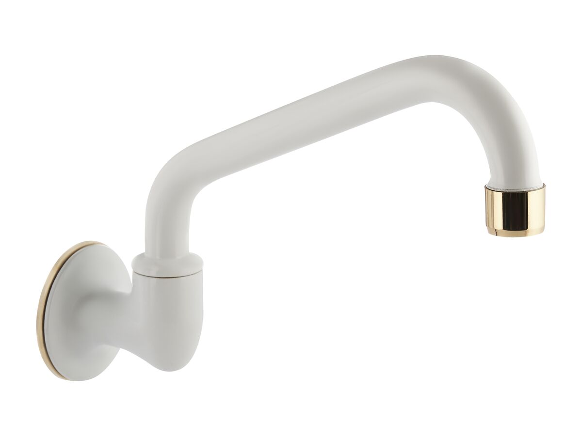Base/Bristol Wall Swivel Outlet White/Gold (4 Star)