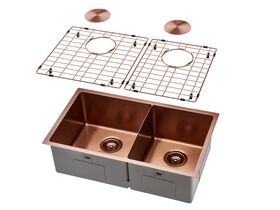 Supporting Image 02 - Memo Zenna 1 3/4 Bowl Sink Stainless Steel Nanoplated Bronze