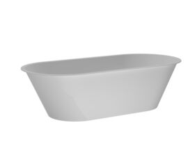 Posh Solus Oval Inset Bath White 1585mm x 745mm White