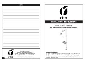 Installation Instructions - RBA Combination Emergency EyewashShower