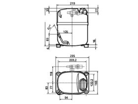 Tecumseh Compressor 1.25hp R22 MHBP CAJ4517E