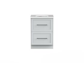 Kado Lux 600mm Vanity Unit with Kick Caesarstone Centre Bowl 2 Drawers (No Basin)