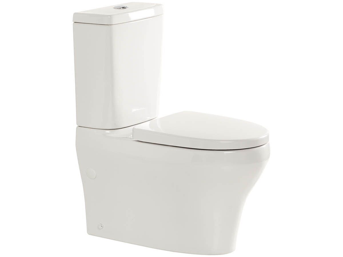 American Standard Cygnet Close Coupled Back to Wall Bottom Inlet Toilet Suite with a Soft Close Quick Release White Seat (4 Star)