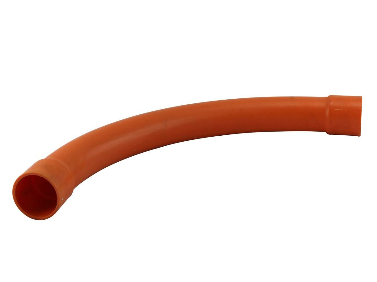 Conduit Bend 125mm x 22.5 Degree 1200 Radius Heavy Duty Orange SC from