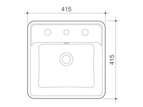 Carboni II Semi Recessed Basin with Overflow 3 Tapholes White