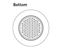 Round 150mm Grate Bucket Trap Push-In PVC 100mm