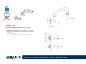 Technical Guide - Wall Mounted Sink Set with Upswept Swivel