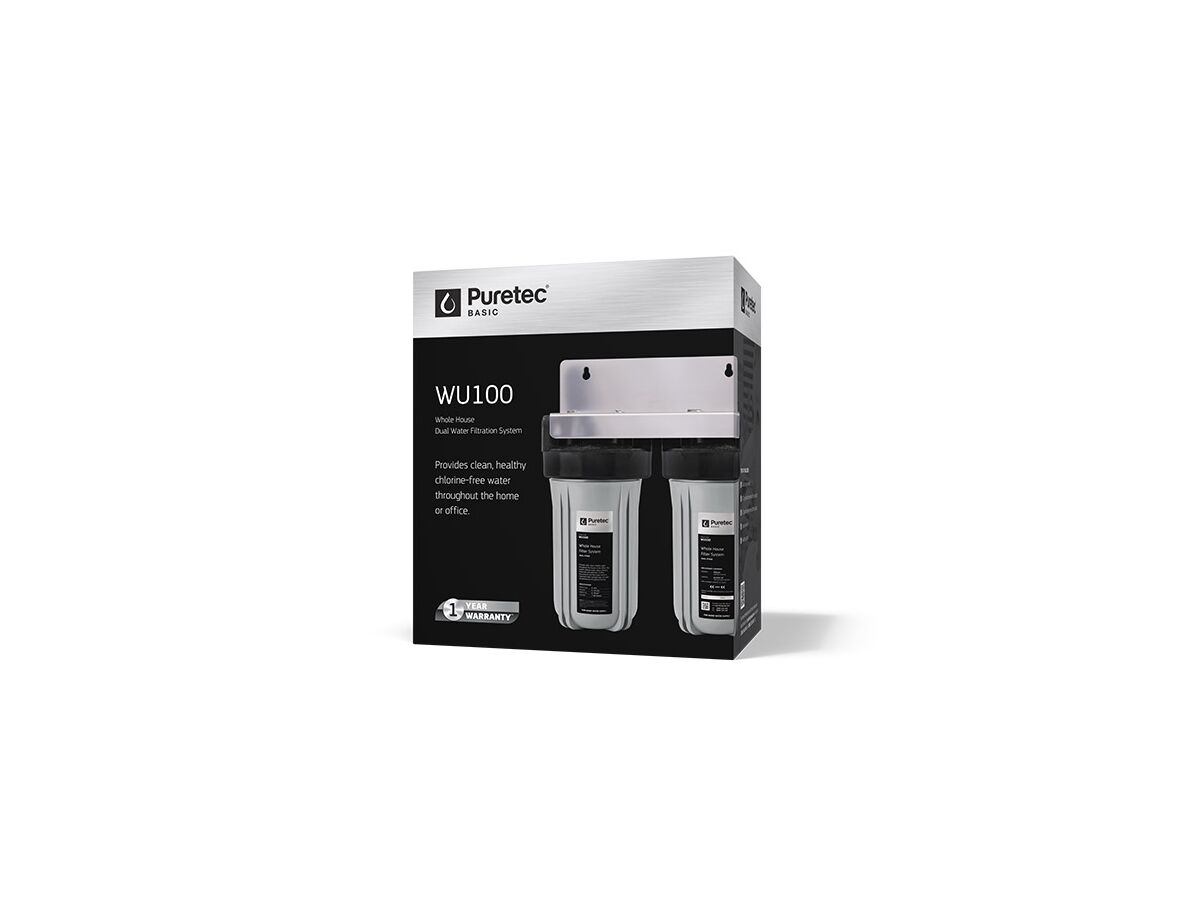 Puretec Whole House 10" Twin Basic System Rainwater 60lpm with Filter PP05LD1 & ML10LD1-DP