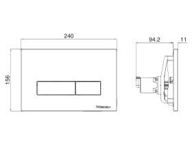 Technical Image - Hideaway+ Metal Button