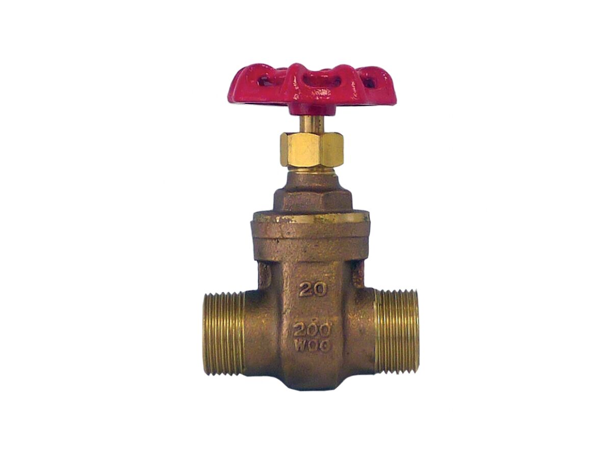 Gate Valve Brass Male x Male