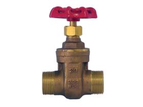 Gate Valve Brass Male x Male