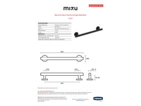 Specification Sheet - Mizu Drift 450mm Grab Rail Straight Matte Black