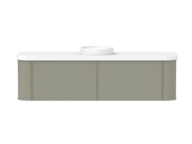 Kado Era 50mm Durasein Statement Top Double Curve All Drawer 1800mm Wall Hung Vanity with Center Basin