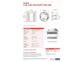 Technical Guide - Kado Lux LED Exhaust Fan 200mm Titanium
