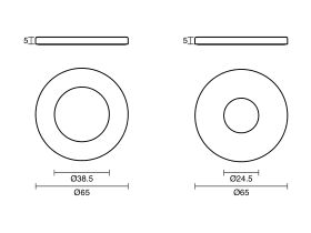 Mizu Drift MK2 Wall Mixer Cover Plates Only 2-Piece