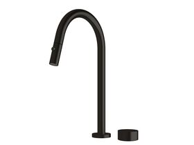 Milli Pure Progressive Sink Mixer Tap Set with Pull Out Spray Matte Black (4 Star)