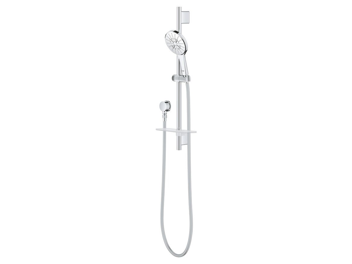 GROHE Rainshower SmartActive Single Rail Shower Round with Wall Water