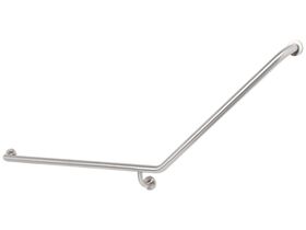 Mobi Grab Rail Left Hand 840mm x 700mm x 140 Degree Polished Stainless Steel