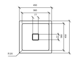 Alape WT.Q3 Wall Basin No Taphole 450mm White