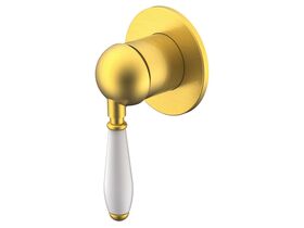 Hero - Milli Voir Shower Mixer Porcelain Small Cover Plate Brushed Gold
