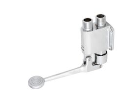 Wolfen Foot Operated Pedal Valve Wall Mount Chrome