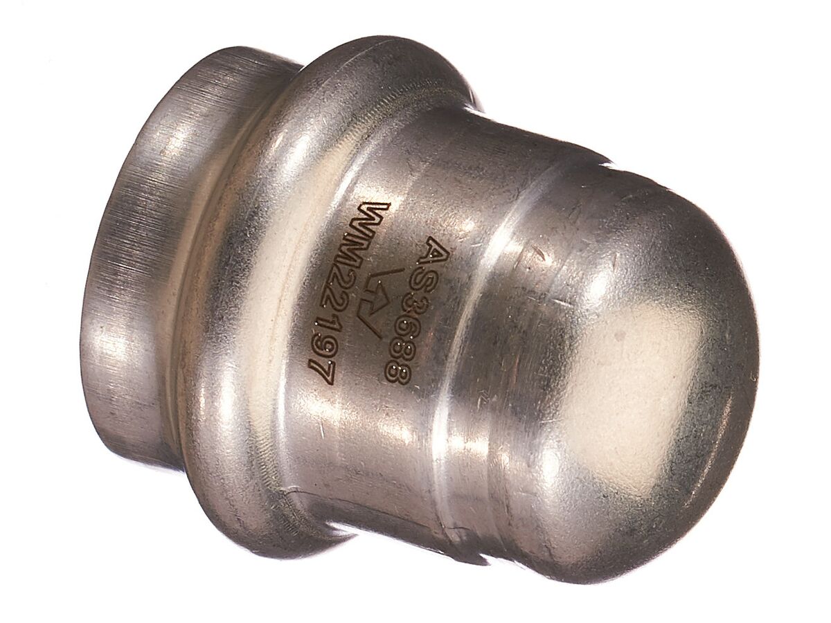 >B< Press Stainless Steel Stop End 22mm