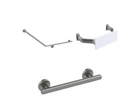 Mizu Drift 40 Degree Accessible WC Kit Right Hand Brushed Gunmetal