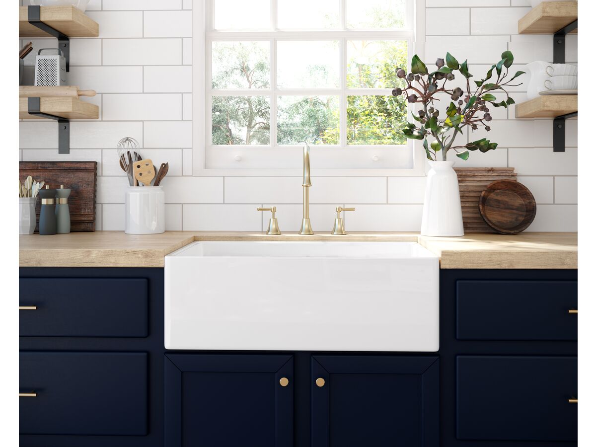 Memo Harper Single Bowl Butler Sink Fireclay from Reece