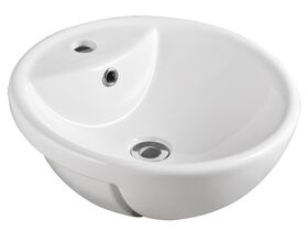 Mizu Drift Semi-Recessed Basin 430mm 1 Taphole White