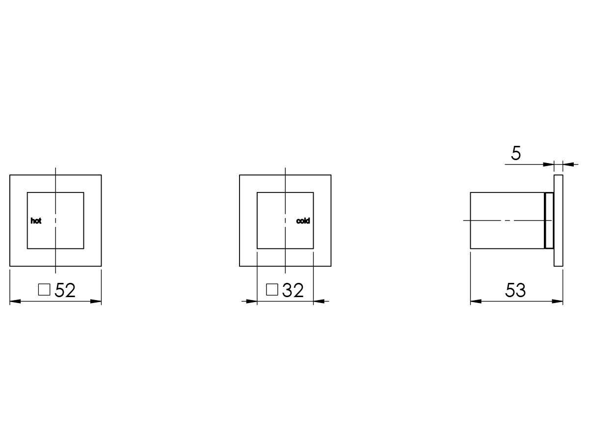 Milli Edge MK2 Wall Top Assembly Chrome