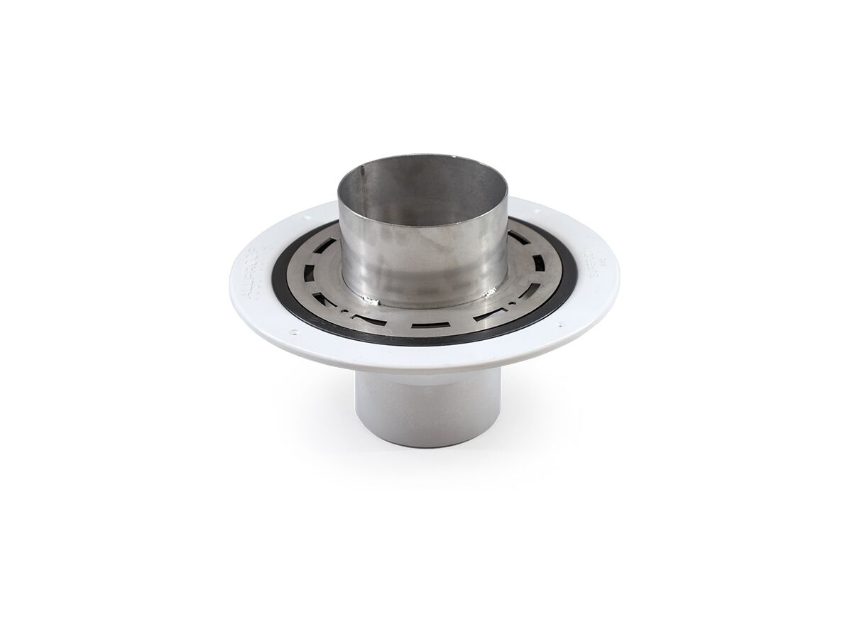 Sureflow Balcony Flange with Open Stainless Steel Ring For 100mm Downpipe