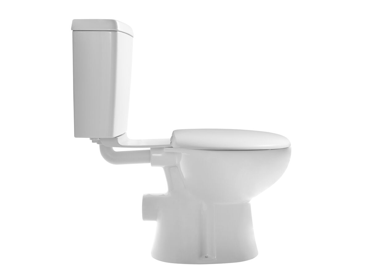 Posh Solus Square Link Toilet Suite P Trap with Soft Close Seat White