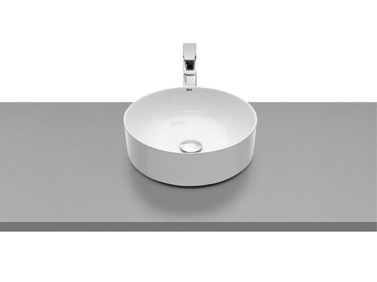 Roca Inspira Light Round Above Counter Basin 370mm White from Reece