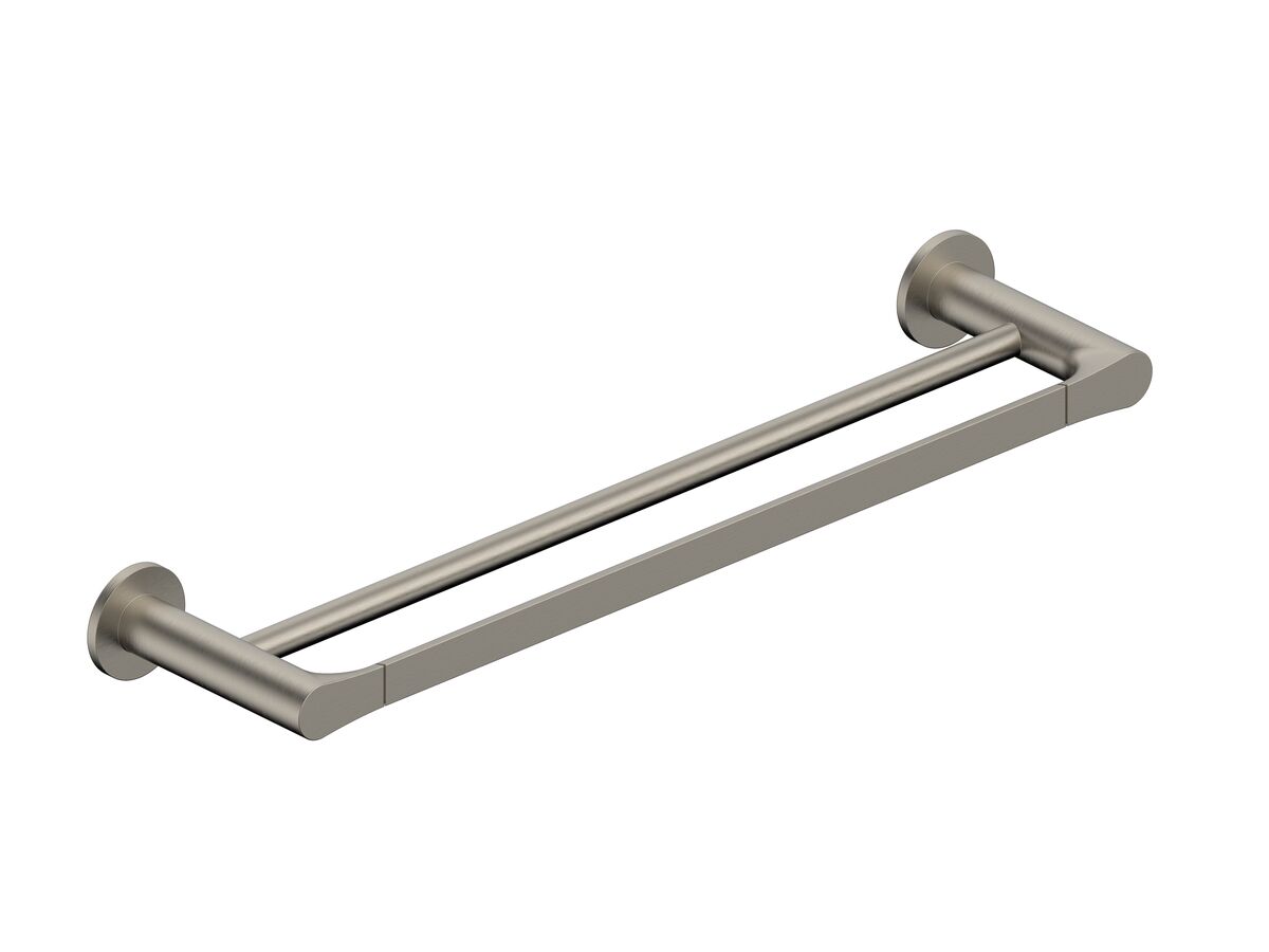 Mizu Silk Double Towel Rail 750mm Brushed Nickel from Reece